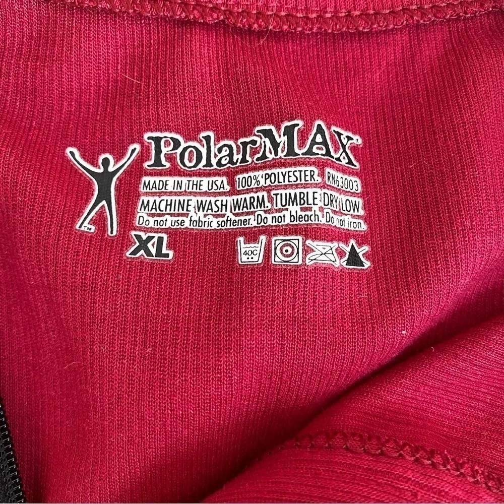 Polarmax Red 1/4 Zip Pullover Mock Neck Womens Size XL Pullover Acclimate Dry